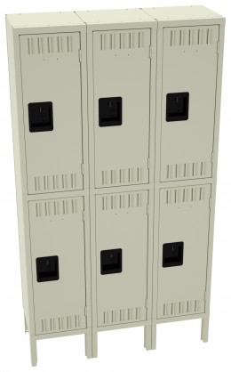 Three Double-Tier Lockers with Legs