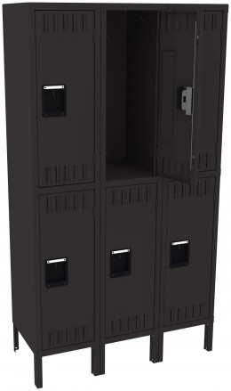 Three Double-Tier Lockers with Legs