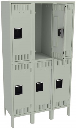 Three Double-Tier Lockers with Legs