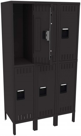 Three Double-Tier Lockers with Legs
