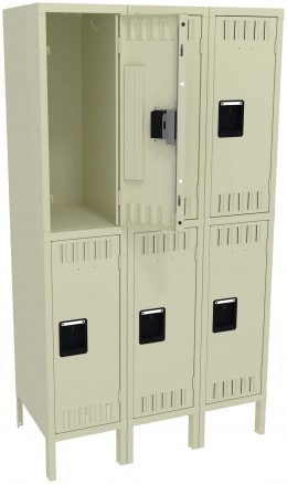 Three Double-Tier Lockers with Legs