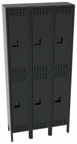 Three Double-Tier Lockers with Legs