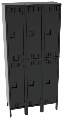 Three Double-Tier Lockers with Legs