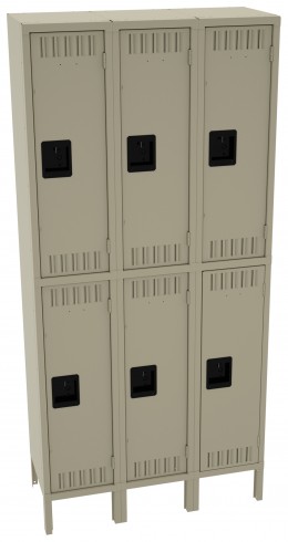 Three Double-Tier Lockers with Legs