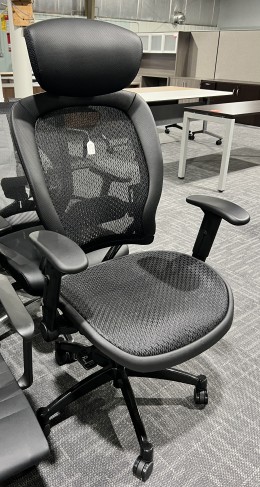 Mesh Back Office Chair with Large Cushion Headrest