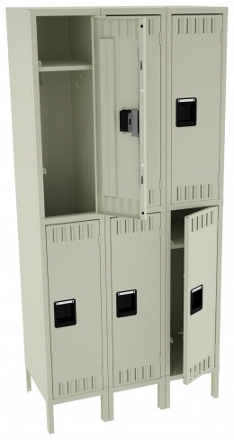 Three Double-Tier Lockers with Legs