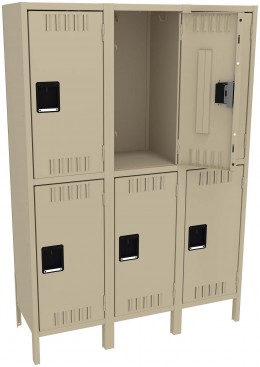 Three Double-Tier Lockers with Legs