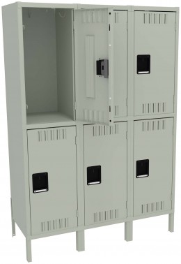 Three Double-Tier Lockers with Legs
