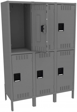 Three Double-Tier Lockers with Legs