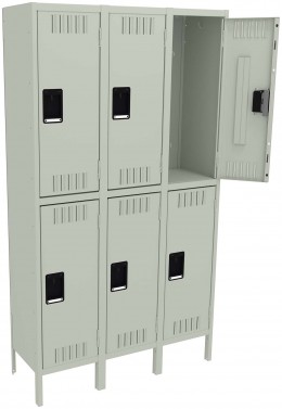 Three Double-Tier Lockers with Legs
