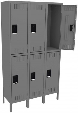 Three Double-Tier Lockers with Legs