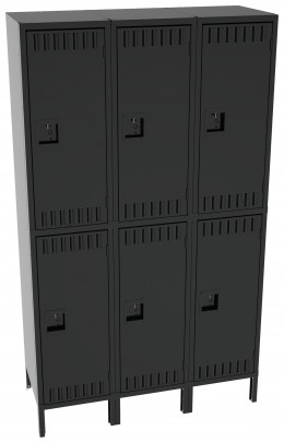 Three Double-Tier Lockers with Legs