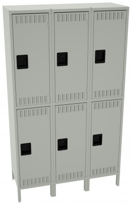 Three Double-Tier Lockers with Legs