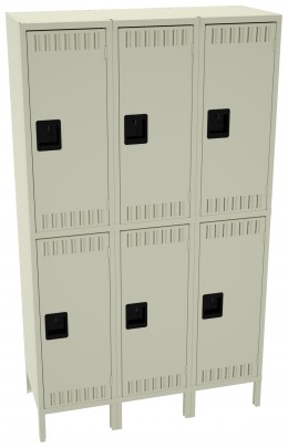Three Double-Tier Lockers with Legs