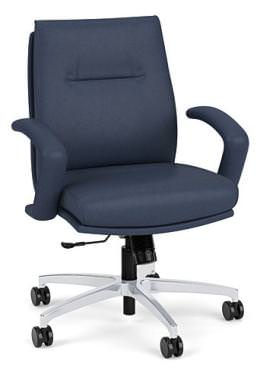 Vinyl Mid Back Conference Room Chair - Linate Series