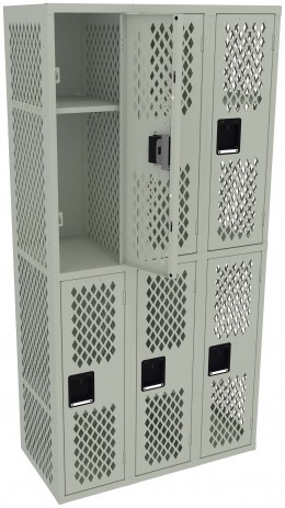 Three Double-Tier Gym Lockers
