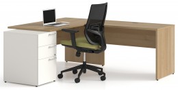 L Shaped Desk with Drawers