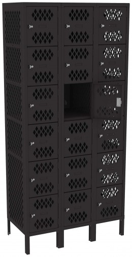 Eighteen Box Gym Lockers with Legs