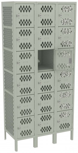 Eighteen Box Gym Lockers with Legs