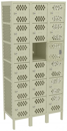 Eighteen Box Gym Lockers with Legs