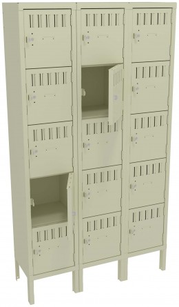 Fifteen Box Lockers with Legs