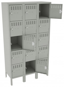 Fifteen Box Lockers with Legs