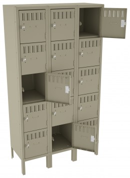 Fifteen Box Lockers with Legs
