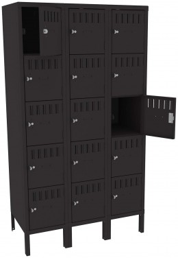 Fifteen Box Lockers with Legs