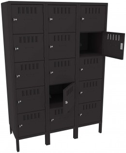 Fifteen Box Lockers with Legs