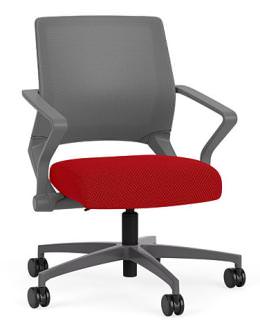 Mesh Back Conference Chair with Fabric Seat