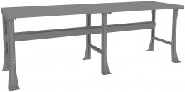Large Steel Top Flared Workbench