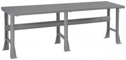 Large Steel Top Flared Workbench