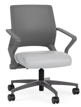 Mesh Back Conference Chair with Vinyl Seat