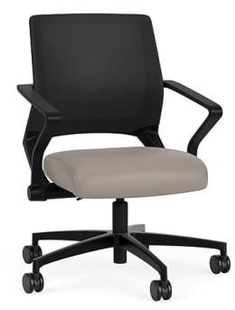 Mesh Back Conference Chair with Vinyl Seat