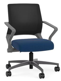 Mesh Back Conference Chair with Vinyl Seat