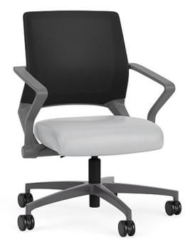 Mesh Back Conference Chair with Vinyl Seat