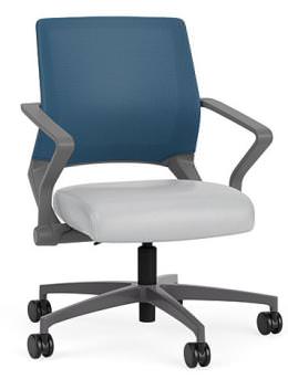 Mesh Back Conference Chair with Vinyl Seat