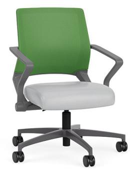 Mesh Back Conference Chair with Vinyl Seat
