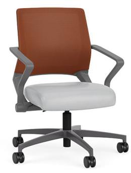 Mesh Back Conference Chair with Vinyl Seat