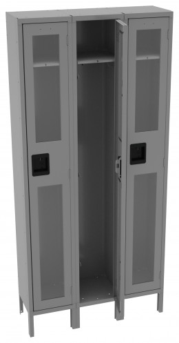 Triple See-Through Lockers with Legs