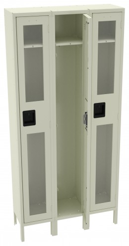 Triple See-Through Lockers with Legs