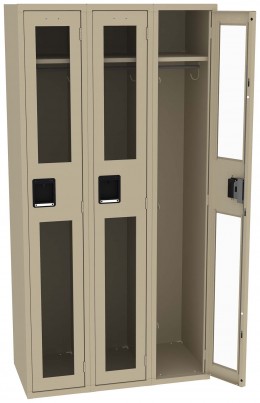 Triple See-Through Lockers