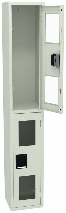 Dual-Tier Clear Lockers with Legs
