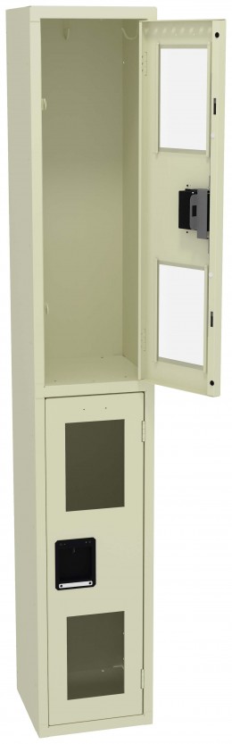 Dual-Tier Clear Lockers