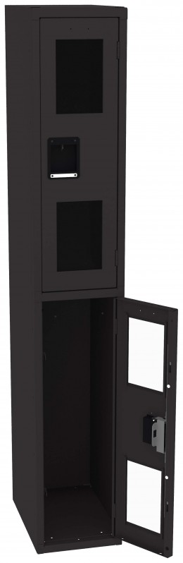 Dual-Tier Clear Lockers