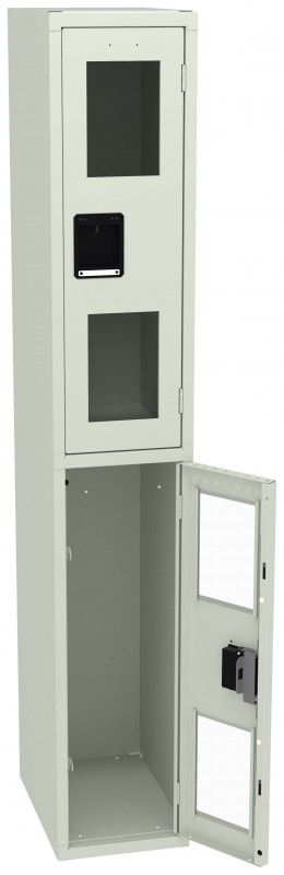 Dual-Tier Clear Lockers