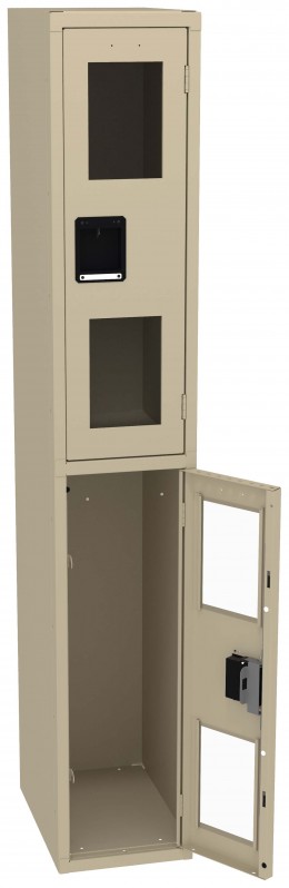 Dual-Tier Clear Lockers