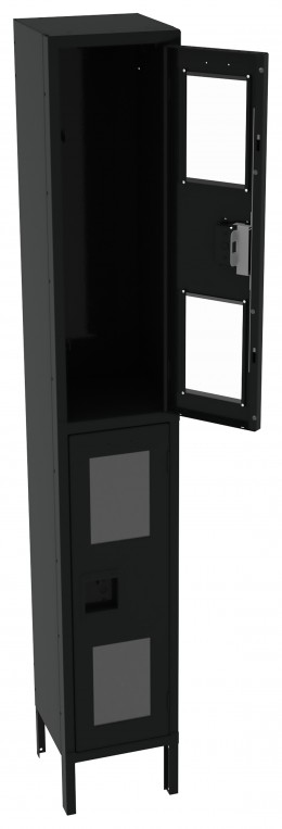Dual-Tier Clear Lockers with Legs