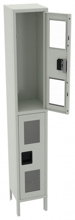 Dual-Tier Clear Lockers with Legs