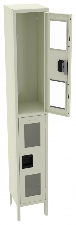Dual-Tier Clear Lockers with Legs